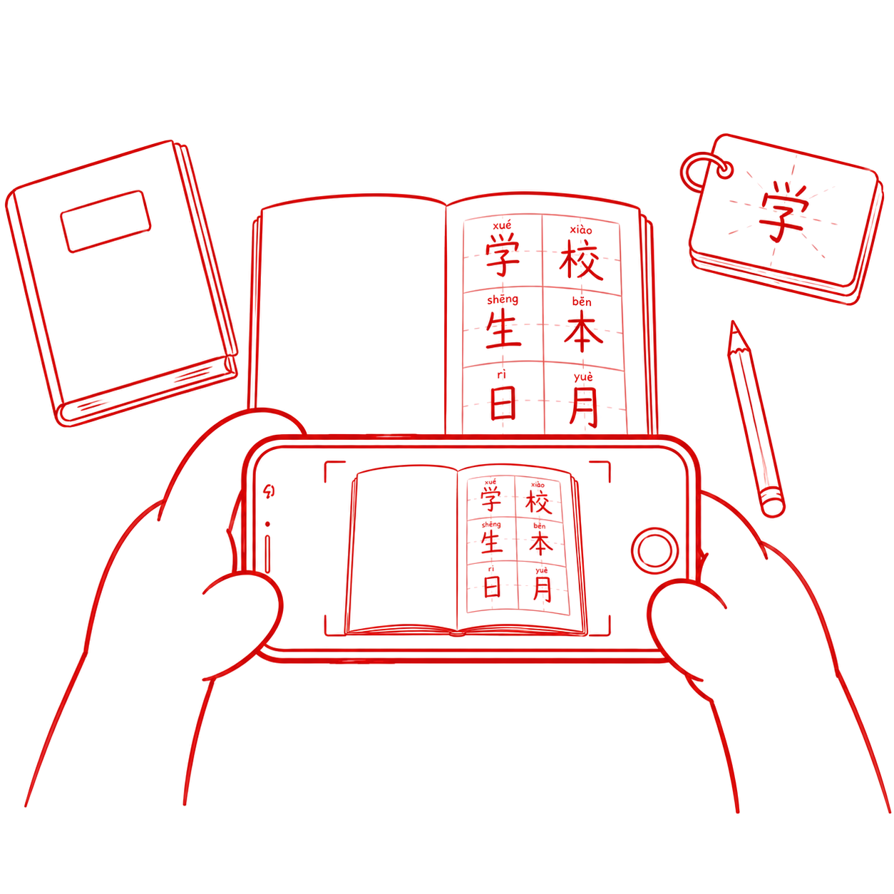 Photographing a spelling worksheet with a phone